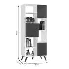 Estante Retrô I Branca E Vermelha