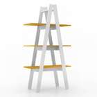 Estante Retrô Ii Branca E Amarela