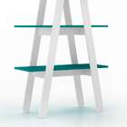 Estante Retrô Ii Branca E Turquesa