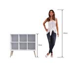 Estante Retrô Infantil Com 06 Nichos Pés Palito - Branco