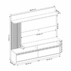 Estante Ripado Home Para Tv Até 60 Polegadas Com Led 2 Portas