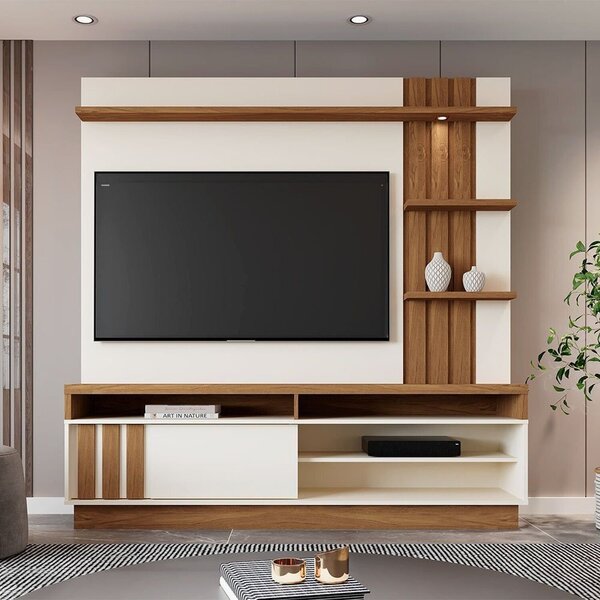 Estante Ripado Para Tv 55 Polegadas 184cmx180cm Com Led Maria