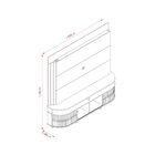 Estante Ripado Para Tv Curvo Até 65 Polegadas 183cm Daytona F