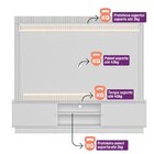 Estante Ripado Rack Com Painel Ripado Para Tv Até 75 Polegada