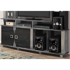 Estante Roma Cinza Vittro Com Preto Brilho - Dj Móveis