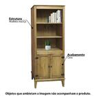 Estante Rústica 2 Prateleiras E 2 Portas Cera Mel - Casatema