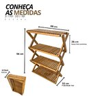 Estante Sanfonada Multiuso Dobrável E Floreira De Madeira - M