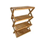 Estante Sanfonada Multiuso Dobrável E Floreira De Madeira - M