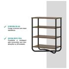 Estante Sapateira Multifuncional Madeirada Tubos Industrial