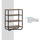 Estante Sapateira Multifuncional Madeirada Tubos Industrial