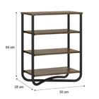 Estante Sapateira Multifuncional Madeirada Tubos Industrial