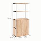Estante Shelf 2 Pt Calvi E Preta 139 Cm