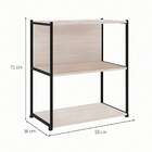 Estante Shelf Carvalho Berlin E Preta 71 Cm