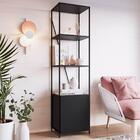 Estante Steel Wood 1 Pt Preta