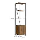 Estante Steel Wood 1 Pt Preta E Noce