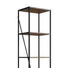 Estante Steel Wood 1 Pt Preta E Noce