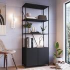 Estante Steel Wood 2 Pt Preta