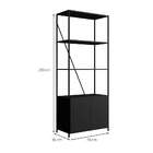 Estante Steel Wood 2 Pt Preta