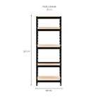 Estante Stonger Preta E Madeira Crua 187 Cm