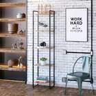 Estante Studio Carvalho E Preta 187 Cm