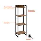 Estante Studio Mel E Preta 146 Cm