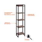 Estante Studio Nogal E Preta 187 Cm