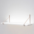 Estante Suspensa Decorativa Aramada 40x15cm Mdp Branco Rose G