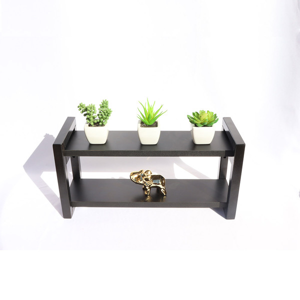 Estante Suspensa Decorativa Chamego Md044 40cm Mdp Preto 14x4