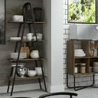 Estante Tampo Madeirada Tubos Pretos Cozinha Industrial