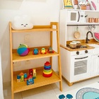 Estante Tipo Escada Pipa 3 Prateleiras Em Madeira Mel - Mel