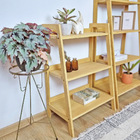 Estante Tipo Escada Pipa 3 Prateleiras Em Madeira Mel - Mel