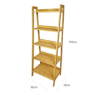 Estante Tipo Escada Pipa 5 Prateleiras Em Madeira Mel - Mel