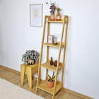 Estante Tipo Escada Vitoria 4 Prateleiras Em Madeira Mel - Mel