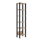 Estante Torre 400x1830x325 Mm 5 Nichos Preto / Mel