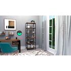 Estante Trento Madeira E Preta 180 Cm