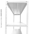 Estante Tripartida Com Com 6 Bandejas Branca 40cm