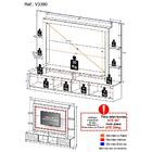 Estante Tv 65" Portas C/ Espelho Oslo Multimóveis V3390