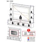 Estante Tv 65" Portas C/ Espelho Oslo Multimóveis V3390