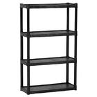 Estante Utilitária Plástica 4 Prateleiras Preta 142x86x36cm São Bernardo