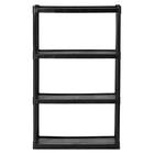Estante Utilitária Plástica 4 Prateleiras Preta 142x86x36cm São Bernardo