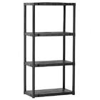 Estante Utilitária Plástica 4 Prateleiras Preta 137x70x38cm São Bernardo