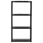 Estante Utilitária Plástica 4 Prateleiras Preta 137x70x38cm São Bernardo