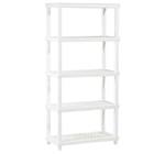 Estante Utilitária Plástica 5 Prateleiras Branca 180x86x42cm Ordene