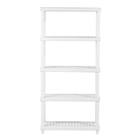 Estante Utilitária Plástica 5 Prateleiras Branca 180x86x42cm Ordene