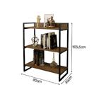 Estante Veneza Multiuso Estilo Industrial - Imbuia - Marrom