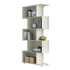 Estante Vertical Para Livros 5 Nichos Tigus Off White