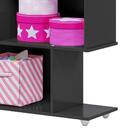 Estante Vertical Para Livros 5 Nichos Tigus Preto