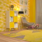 Estante Vivva Estante 3 Divisões - Amarelo Com Branco