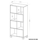 Estante Wally 4 Pt Preta