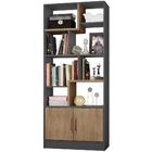 Estante Win Home Office Com Armario Chumbo Amêndoa